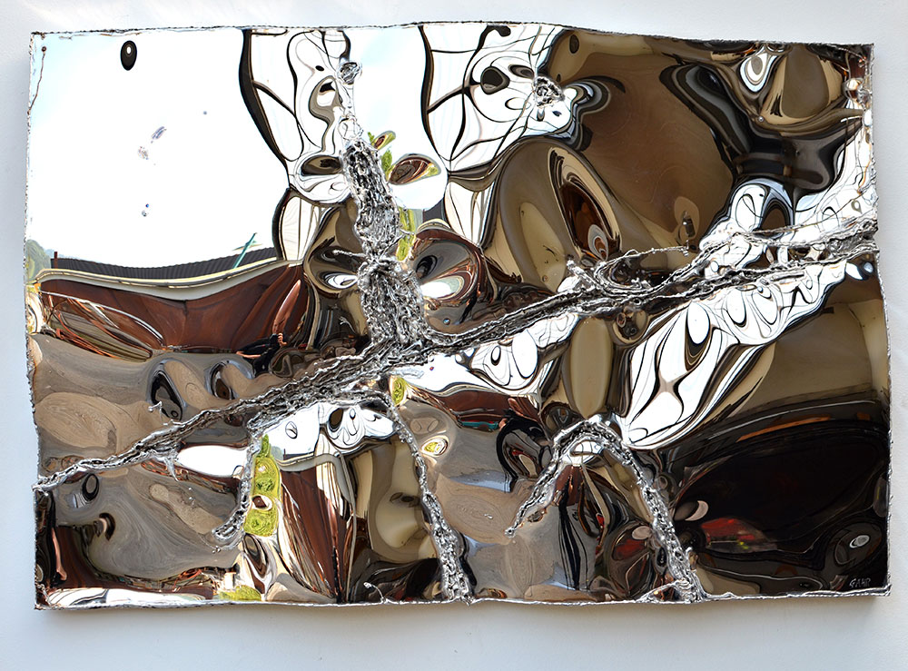Abstract Art of Mirror Polished Stainless Steel