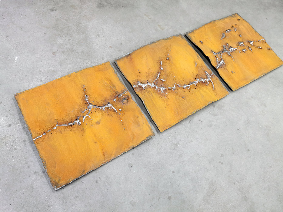 Modern MetalArt, Wall Object of rusted Corten Steel