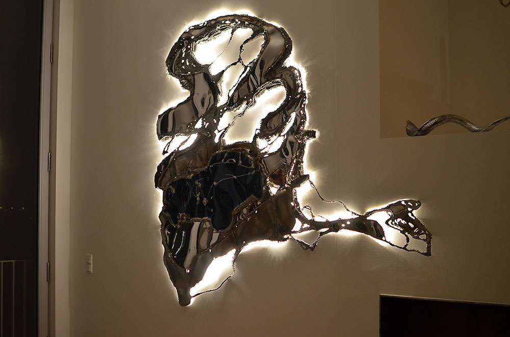 Illuminated Wall Sculpture, Modern Artwork