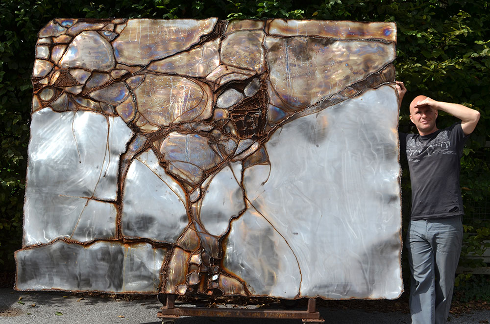 Wall Sculpture for a Living Room, Welded Art for Sale